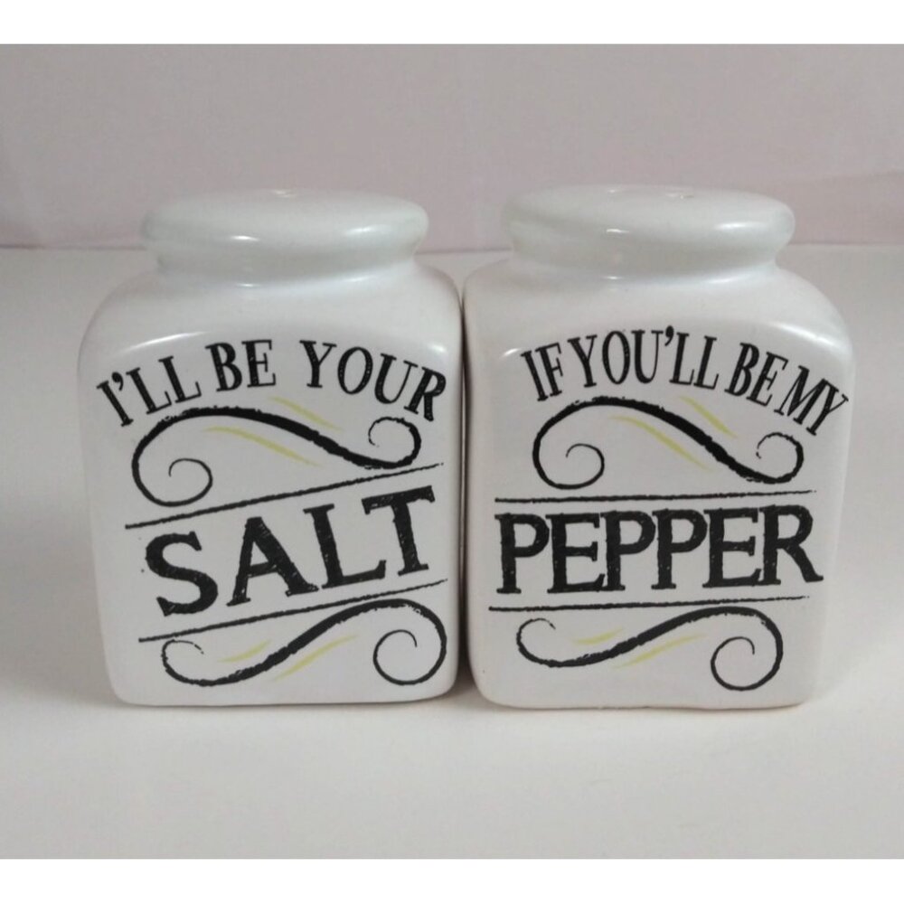 Kingsbridge I'll Be Your Salt If You'll Be My Pepper 3.25" Salt & Pepper Shakers